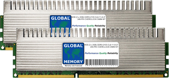 4GB (2 x 2GB) DDR3 2133MHz PC3-17000 240-PIN OVERCLOCK DIMM MEMORY RAM KIT FOR HEWLETT-PACKARD DESKTOPS
